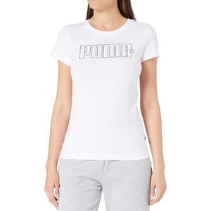 PUMA Women's Rebel Graphic White Tee T-Shirt Size Large